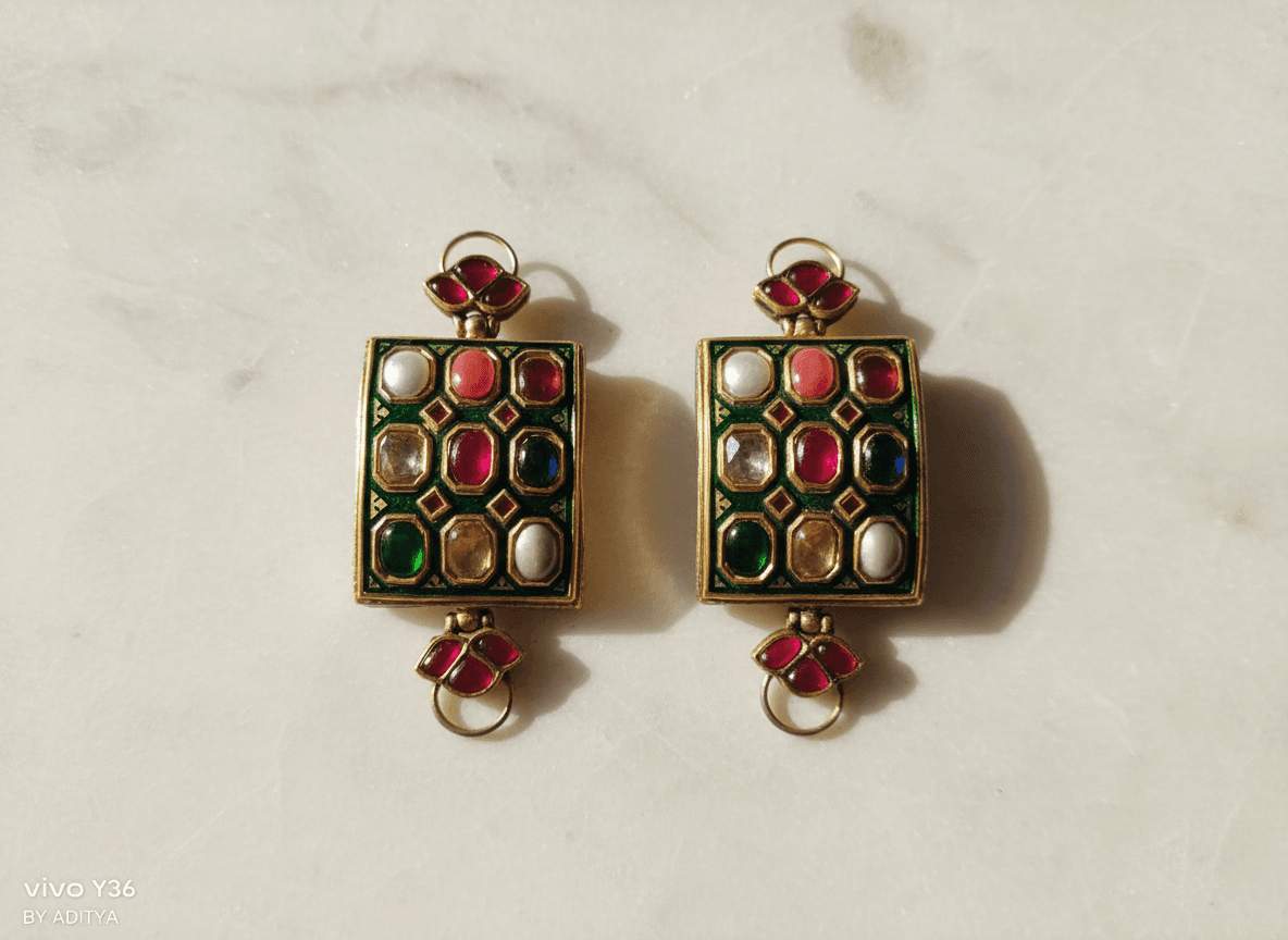 Meenakari Chandbali